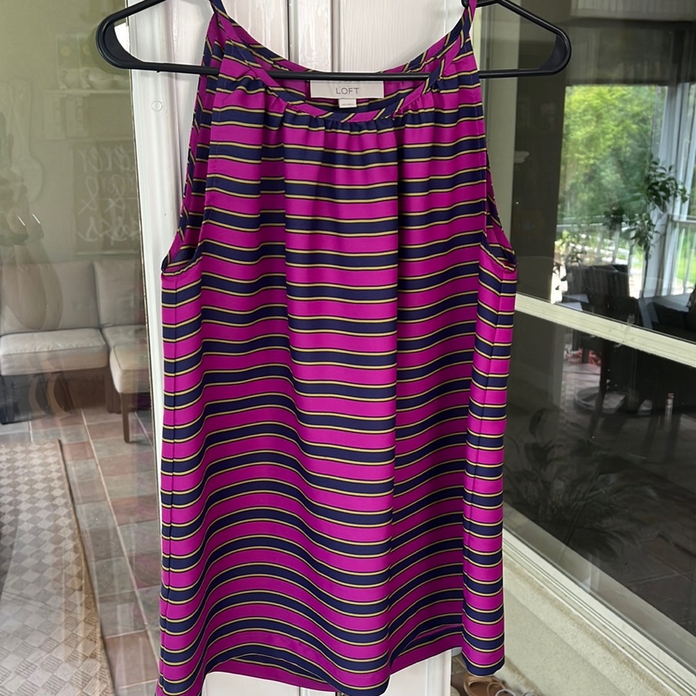 Loft XS Striped Halter top